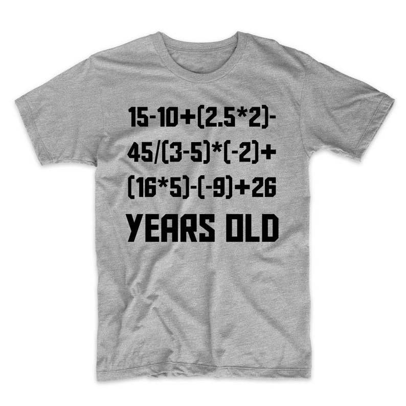 80th Birthday Shirt - 80 Years Old Algebra Equation Funny 80th Birthday Math T-Shirt 画像 1