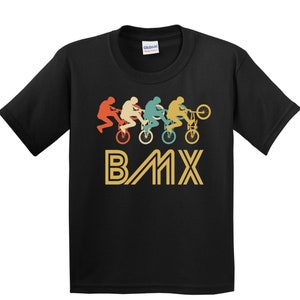 Kids BMX Shirt - BMX Rider Retro Pop Art BMX Graphic Youth T-Shirt