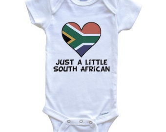 Just A Little South African Baby Bodysuit - Funny South Africa Flag   Baby Bodysuit