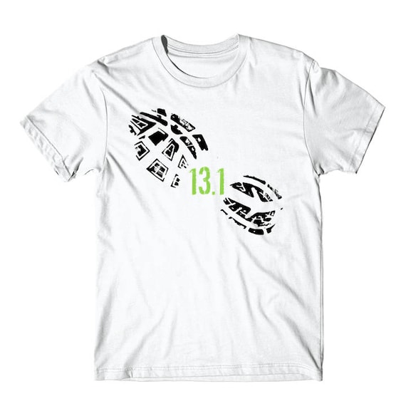Half Marathon Shirt - 13.1 Miles Running Shoe Print Half