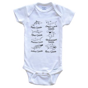 Shark Baby Bodysuit - Types of Sharks Cool Shark Species   Baby Bodysuit