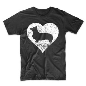 Pembroke Welsh Corgi Shirt - Distressed Corgi Heart Dog Owner Graphic T-Shirt
