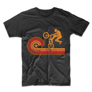 Men&#39;s BMX Shirt - Retro Style BMX Silhouette Bike T-Shirt by Really Awesome Shirts