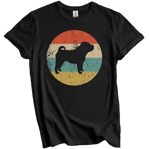 Camiseta Shar Pei - Camiseta Shar Pei Vintage Retrô - Presente para Dono de Shar Pei - Presente Shar Pei em Estilo Vintage
