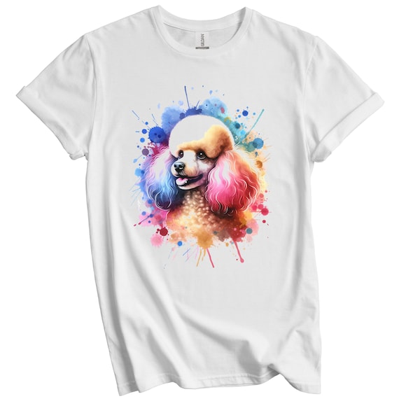 Poodle Dog T-Shirt Watercolor Style Poodle Dog T-Shirt Watercolor Style