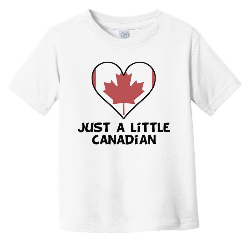 Funny Canada Flag Infant Toddler Shirt Just A Little Canadian Baby T-Shirt