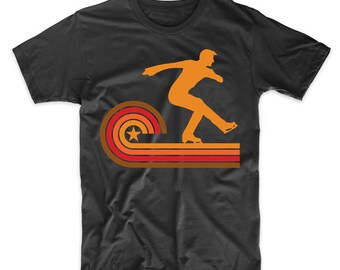 Men's Figure Skating Shirt - Retro Figure Skater Vintage Style T-Shirt by Really Awesome Shirts
