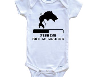 Fishing Skills Loading Baby Bodysuit - Funny Fishing Baby One Piece