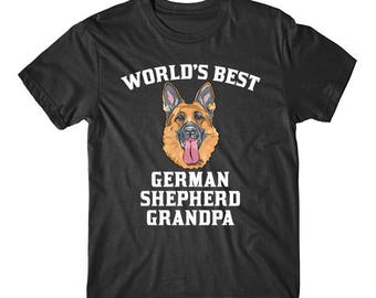 World's Best German Shepherd Grandpa Funny Granddog T-Shirt by Really Awesome Shirts