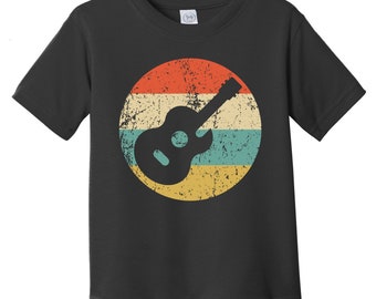 Toddler Guitar Shirt - Retro Guitar Icon Toddler T-Shirt