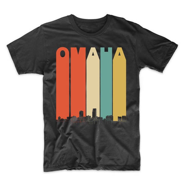 Omaha Shirt - Retro 1970's Style Omaha Nebraska Skyline T-Shirt by Really Awesome Shirts