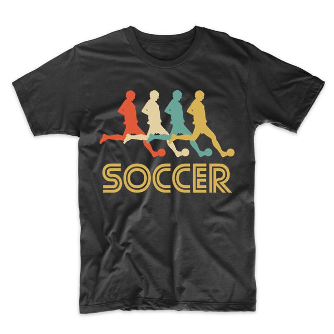 Men's Soccer Shirt Soccer Player Retro Pop Art Soccer Graphic Tshirt by Really Awesome Shirts