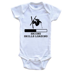 Skiing Skills Loading Baby Bodysuit - Funny Skiing Baby One Piece