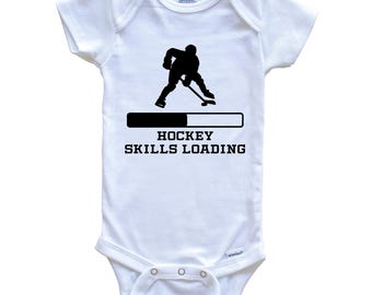 Hockey Skills Loading Baby Bodysuit - Funny Hockey Baby One Piece