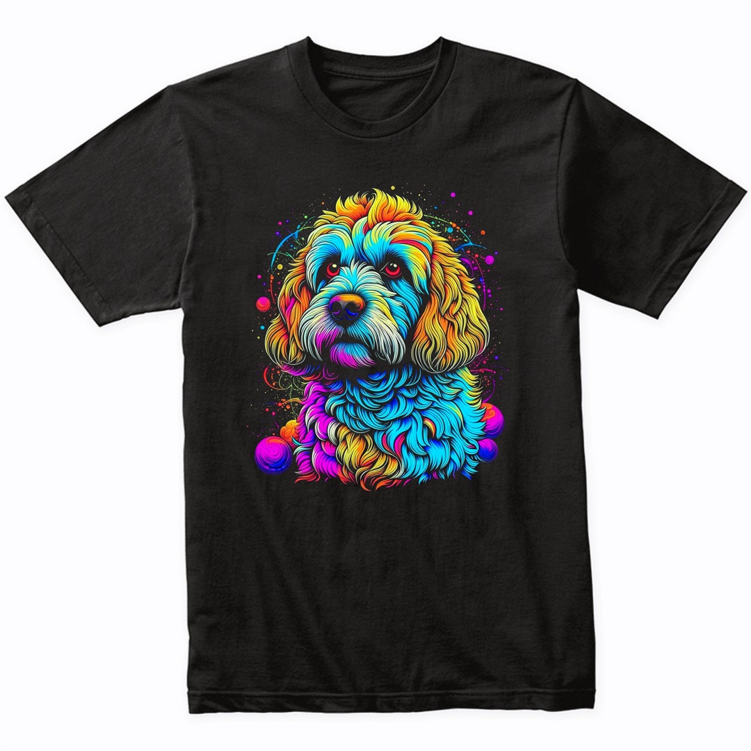 Kickapoo Merchandise Cockapoo Psychedelic Dog Art T-shirt - Cockapoo Owner Gift - Cockapoo ...