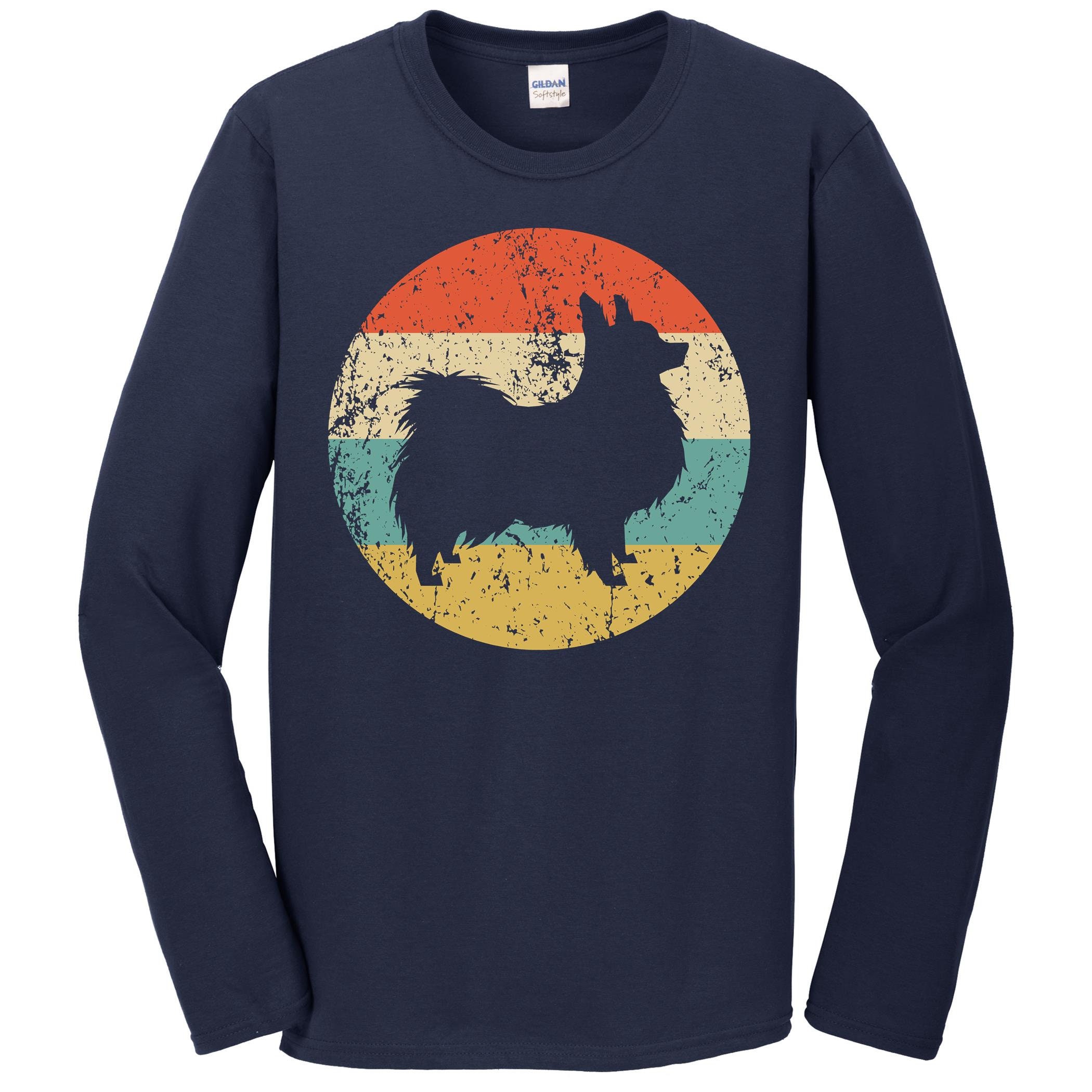 【CPGN STUDIO】PAPILLON graphic Long Sleeve Papillon Shirt - Vintage Retro Papillon Long Sleeve T-shirt