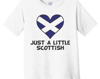 Just A Little Scottish Baby T-Shirt - Funny Scotland Flag Infant / Toddler Shirt