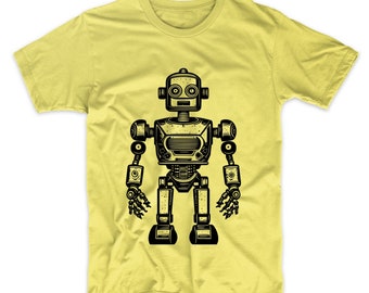 Retro Robot Shirt - Robotics Engineering T-Shirt - Simple Minimalist Tee