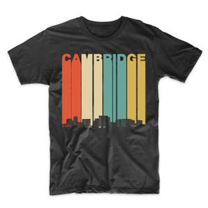 Cambridge Shirt - Vintage Retro 1970&#39;s Style Cambridge Massachusetts Skyline T-Shirt by Really Awesome Shirts