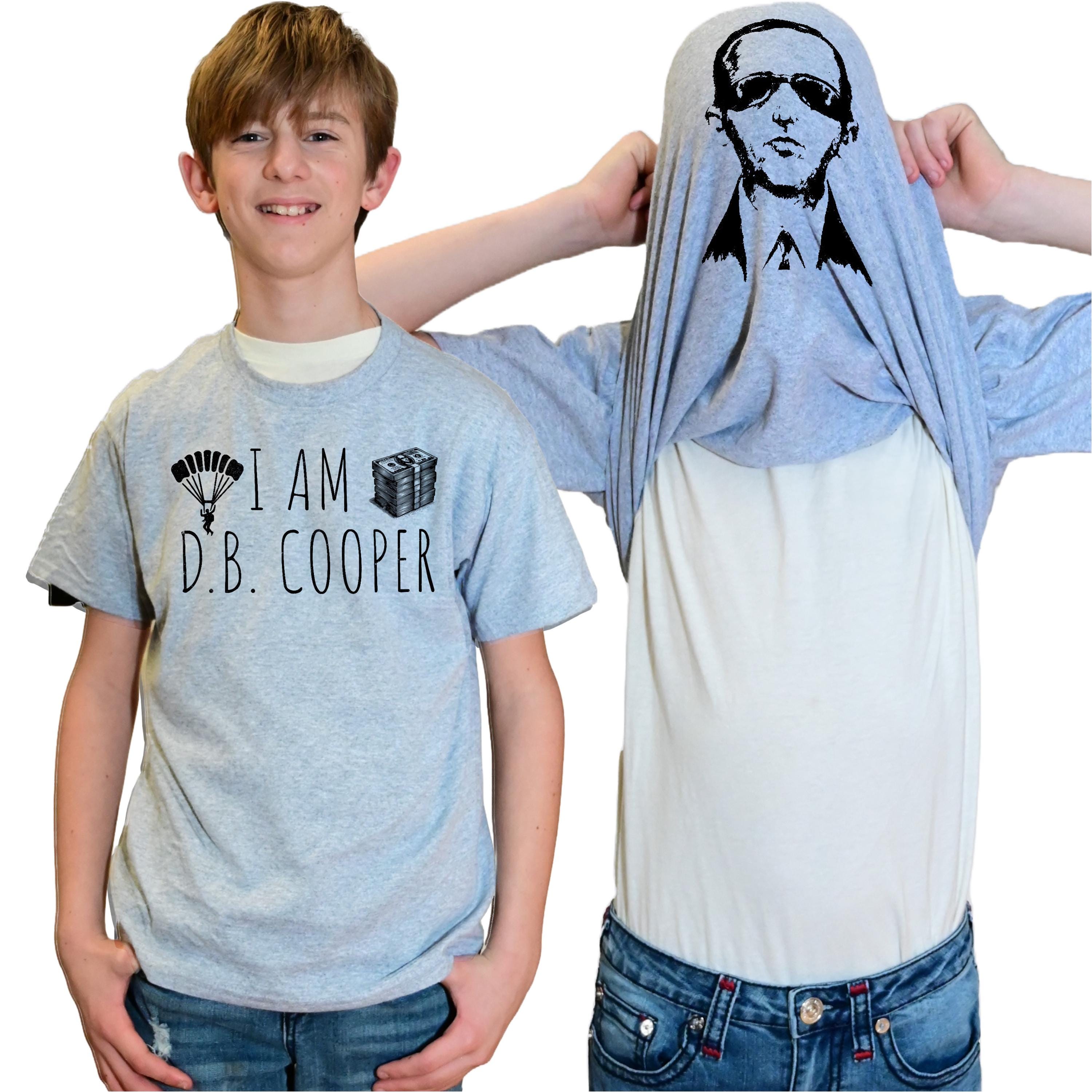 T-shirt Homme Humoristique DB Cooper Skydiving Academy - Vintage Drôle - Neuf Avec étiquettes