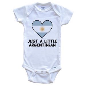 Just A Little Argentinian Baby Bodysuit - Funny Argentina Flag   Baby Bodysuit