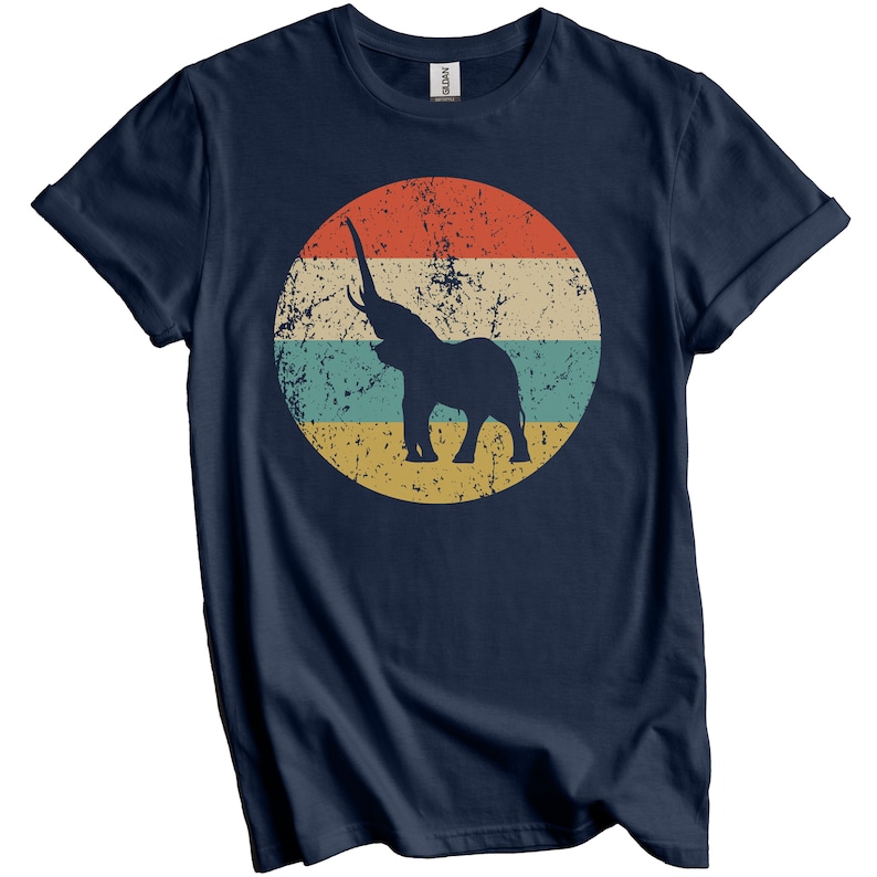 Elephant Shirt Retro Zoo Animal T-shirt Elephant Icon Shirt - Etsy