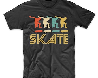 Herren Skateboard Shirt - Skater Retro Pop Art Skate Grafik T-Shirt von Really Super Shirts