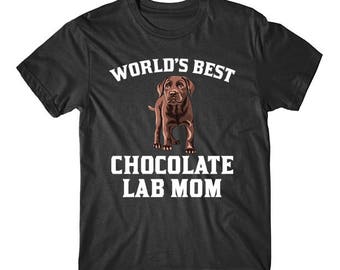 Maglietta grafica con la migliore mamma di labrador cioccolato del mondo, proprietaria di cani, di Really Awesome Shirts