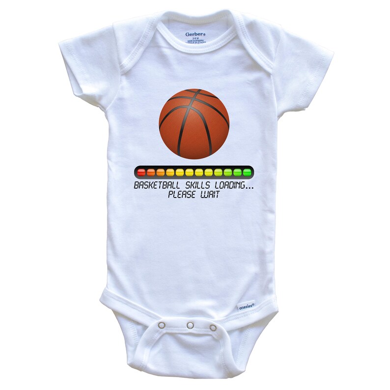Basketball Baby Onesie Basketball Skills Loading Please Wait Etsy