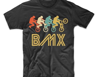BMX-shirt heren - BMX Rider Retro Pop Art BMX grafisch T-shirt van Really Awesome Shirts