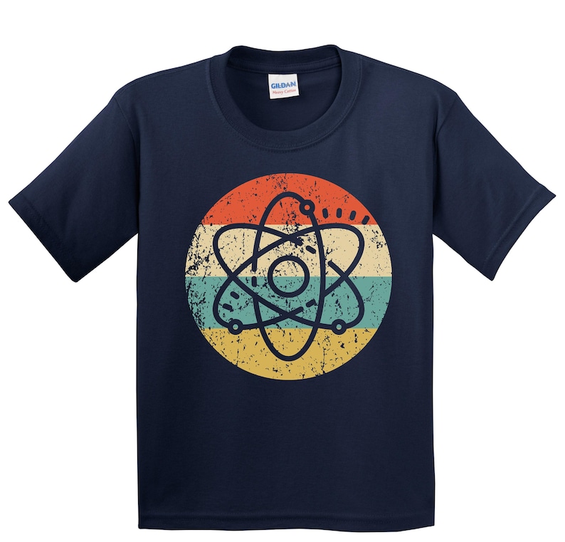 Kids Chemistry Shirt - Retro Science T-Shirt - Atom Icon Youth Shirt image 2