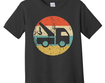 Toddler Tow Truck Driver Shirt - Retro Tow Truck Icon Toddler T-Shirt