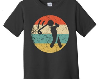 Toddler Golf Shirt - Retro Golfer Icon Toddler T-Shirt