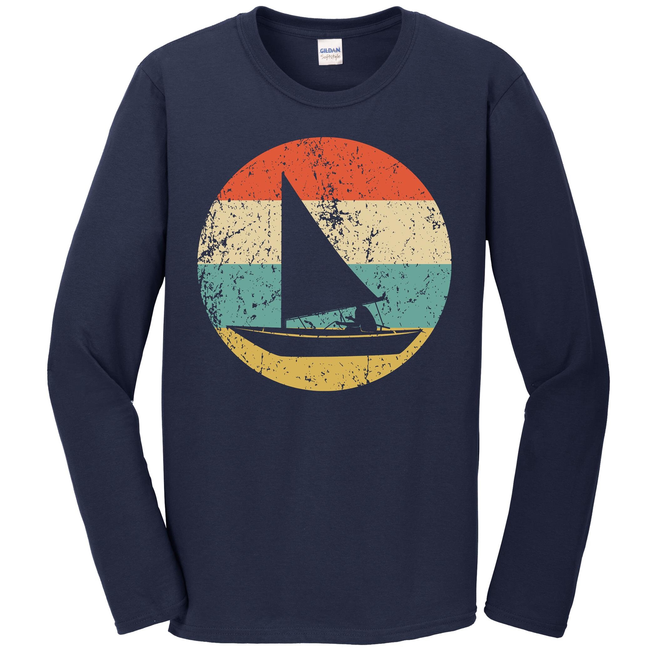 Sailing Shirt Vintage Retro Sail Boat Long Sleeve T-Shirt | Etsy