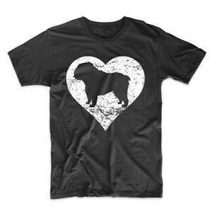 English Bulldog Shirt - Distressed English Bulldog Heart Dog Owner Graphic T-Shirt