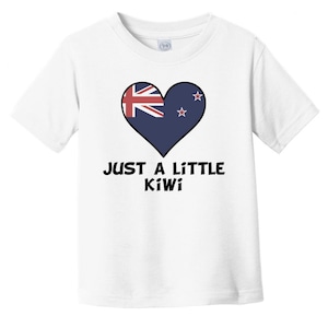 Just A Little Kiwi Baby T-Shirt - Funny New Zealand Flag Infant / Toddler Shirt