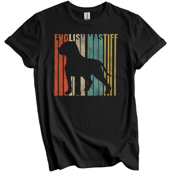 English Mastiff Dog Shirt Vintage 70s Silhouette Distressed English Mastiff Dog Shirt Vintage 70s Silhouette Distressed