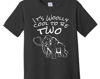 It's Woolly Cool To Be Two Funny Woolly Mammoth 2nd Birthday T-Shirt