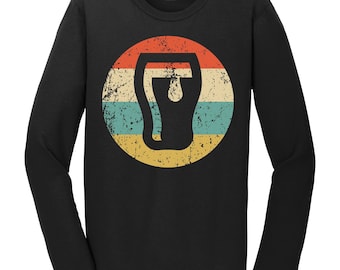Craft Beer Drinker Shirt - Retro Beer Glass Long Sleeve T-Shirt - Beer Icon Shirt