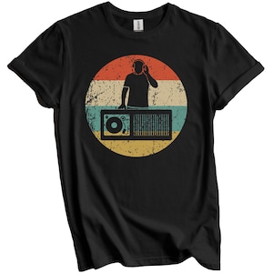 Chemise musique EDM - Chemise clubbing - Chemise musique house - Cadeau DJ - T-shirt icône rétro DJ Booth