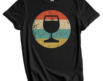 Wine Connoisseur Shirt - Wine Lover Gift - Sommelier Shirt - Vintage Retro Wine Glass Shirt - Wine Icon Shirt