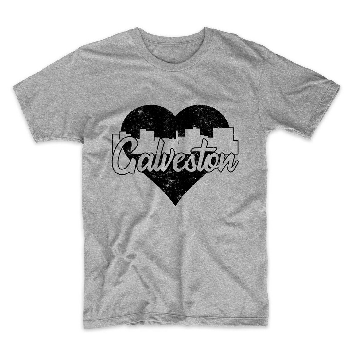 Men's Galveston Shirt Retro Galveston Texas Skyline Etsy