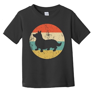 Pembroke Welsh Corgi Toddler Shirt - Retro Style Dog Icon Toddler T-Shirt