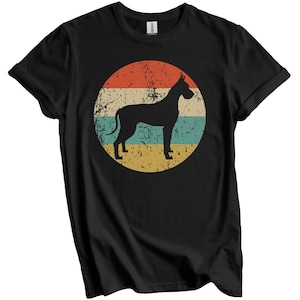 Great Dane Shirt - Vintage Retro Great Dane T-Shirt - Great Dane Owner Gift - Vintage Style Great Dane Gift Black