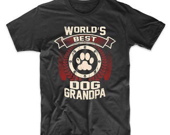 World&#39;s Best Dog Grandpa Graphic T-Shirt by Really Awesome Shirts