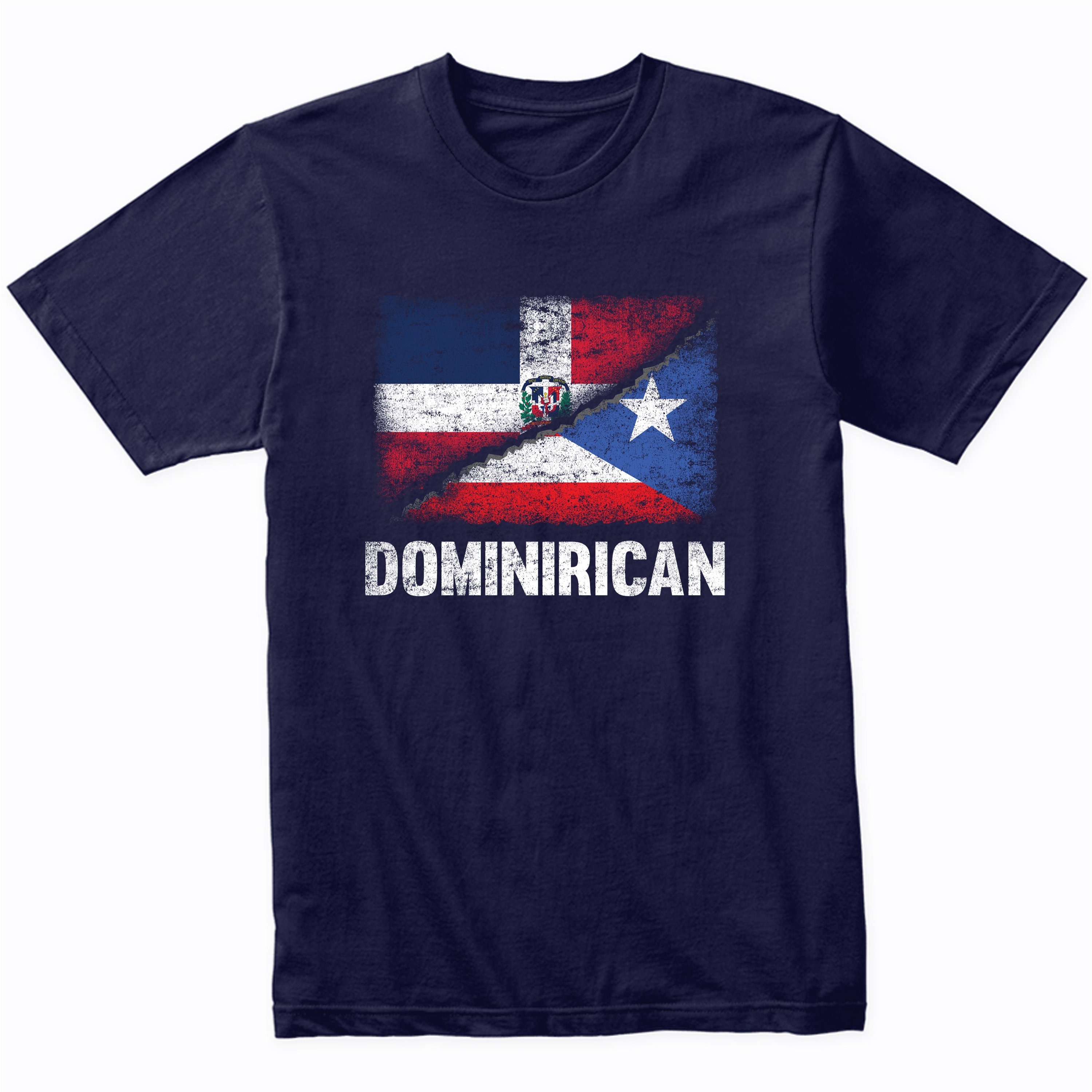 Funlucy Body Bébé Drapeau République Dominicaine Cœur – Body Coton Manches Courtes, Bleu, 12 Mois – Cadeau Fierté Dominicaine