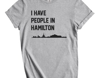 Camiseta "Tenho Pessoas em Hamilton" - Camiseta Hamilton New Zealand Skyline