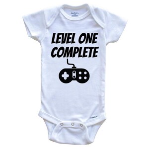 Body de bebé para primer cumpleaños - Mono completo de nivel uno - Body divertido para bebé de primer cumpleaños