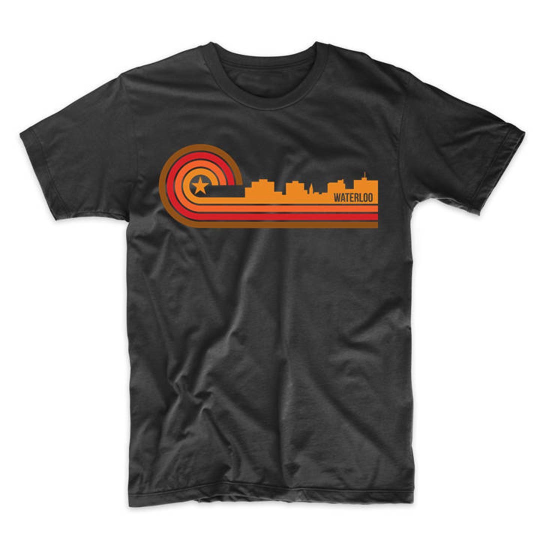 Waterloo Shirt Retro Style Waterloo Iowa Skyline TShirt Etsy.de