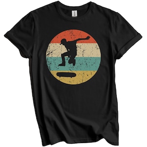 Skateboard Shirt - Vintage Retro Skateboard T-Shirt - Skateboard Geschenk - Skater Icon Shirt Black